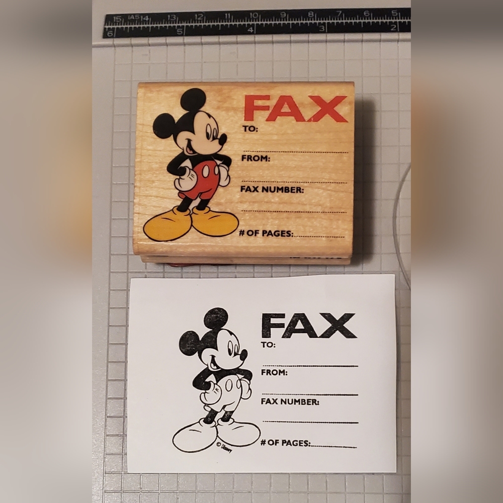 Mickey Mouse Fax Stamp - Vintage Disney Graphic